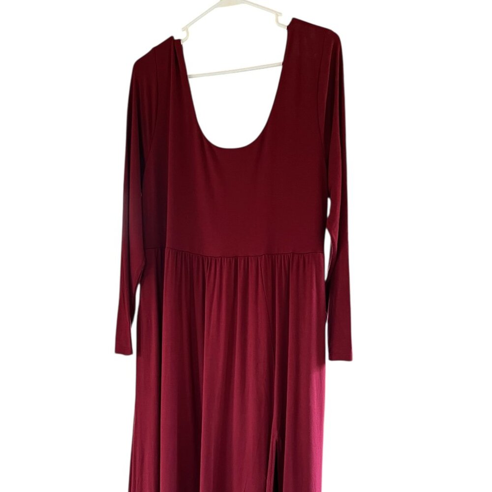 a new day woman's red long sleeve dress size 2X NWT